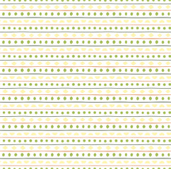 Hand drawn seamless vector pattern with geometric elements, on a white background. Scandinavian design style. Concept for textile print, wallpaper, wrapping paper.