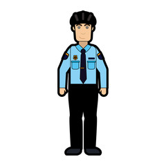Police officer avatar vector illustration graphic design