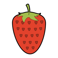 Strawberry fruit isolated vector illustration graphic design