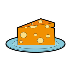 Cheese dairy food vector illustration graphic design