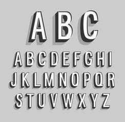 Retro alphabet.