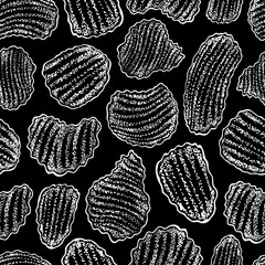 Chips. Vector hand drawn graphic illustration.