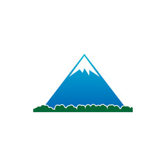 Mountain nature logo design template