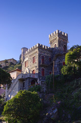 Fototapeta na wymiar castle in Levanto city, Italy sea coast