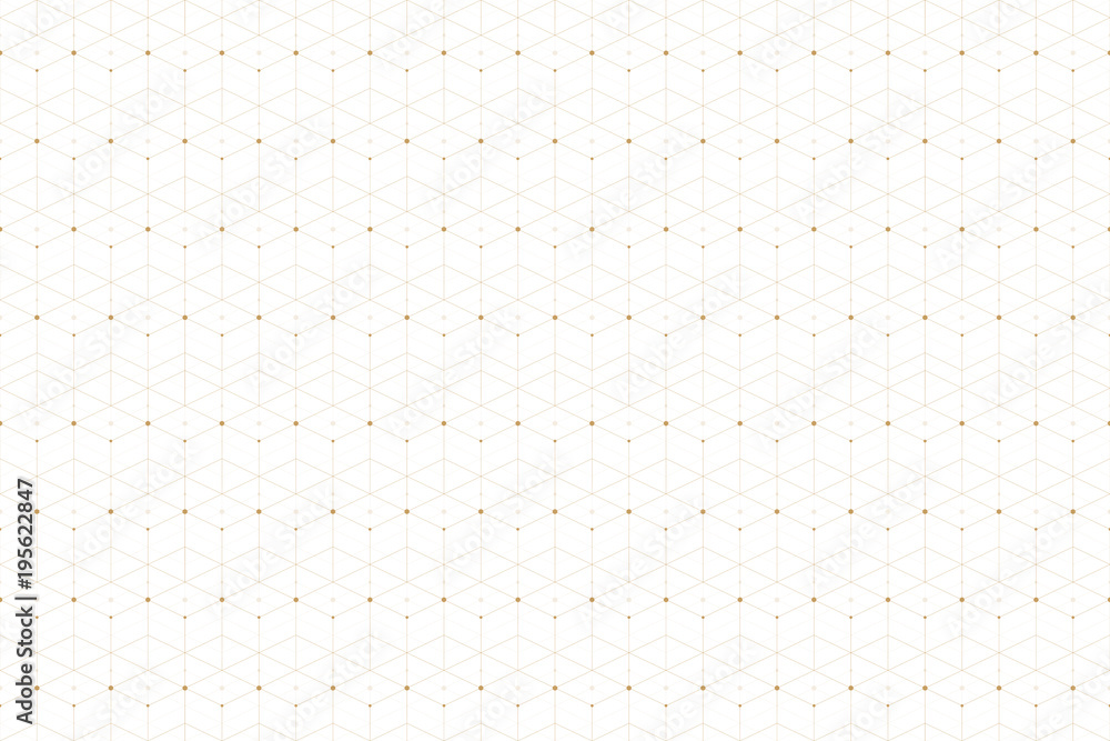 Aufkleber geometric abstract pattern with connected line and dots. graphic seamless background connectivity. m