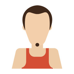 Man faceless avatar vector illustration graphic design