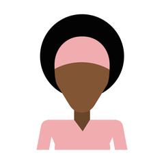 Woman faceless profile vector illustration graphic design