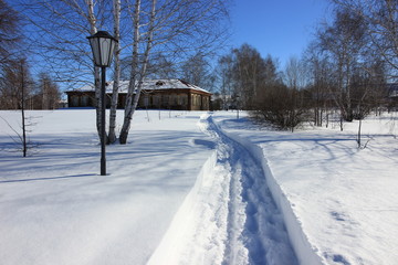 homestead manor in winter