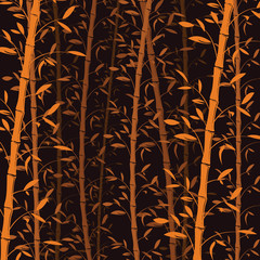 Seamless bamboo pattern background. Bamboo forest wallpaper - vector illustration