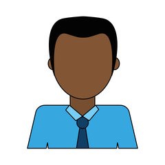 Businessman faceles profile vector illustration graphic design