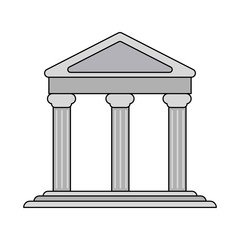 Bank building symbol vector illustration graphic design