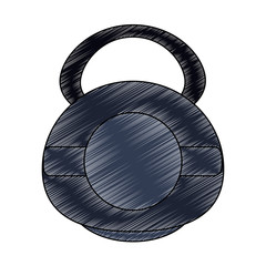 Kettlebell weight symbol vector illustration graphic design