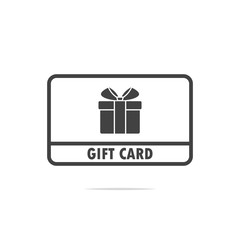 Gift card line icon vector