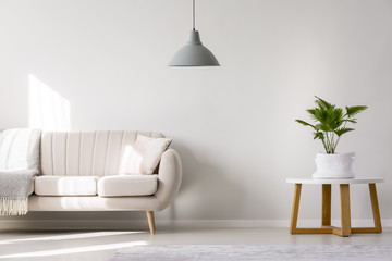 Gray lamp in living room