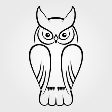 Owl icon on a white background