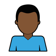 Man faceless avatar vector illustration graphic design