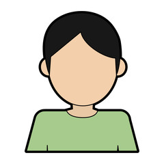 Man faceless avatar vector illustration graphic design