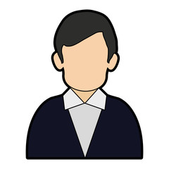 Businessman faceles profile vector illustration graphic design