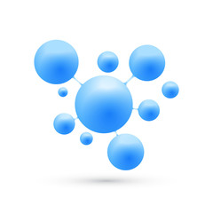 3D illustration dna,molecule, atom.