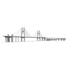 Nanpu Bridge on white. 3D illustration