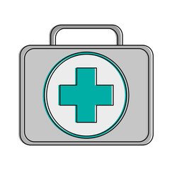 First aids suitcase vector illustration graphic design