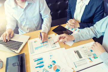 Group of teamwork businessman and woman in the meeting