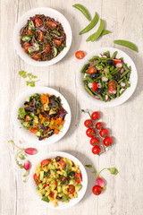selection of vegetarian salad bowl