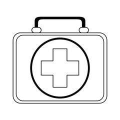 First aids suitcase vector illustration graphic design