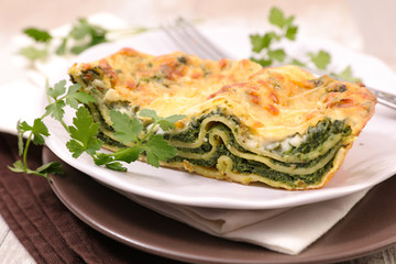 homemade spinach lasagne