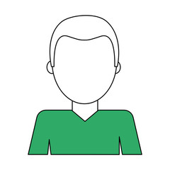 Man faceless avatar vector illustration graphic design