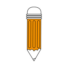 Wooden pencil symbol vector illustration graphic design