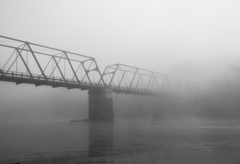 Morning Fog - Clays Ferry Bridge - Kentucky River - Central Kentucky