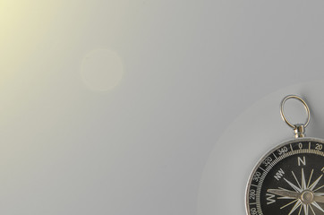 compass isolated on gray background