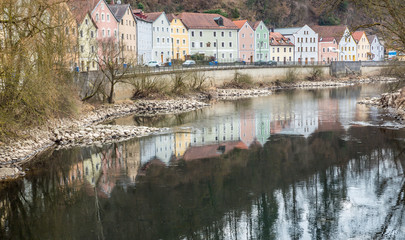 Fototapeta na wymiar Ilzstadt in Passau am Ilzufer