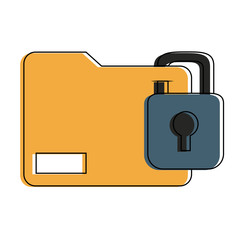 Security folder symbol vector illustration graphic design