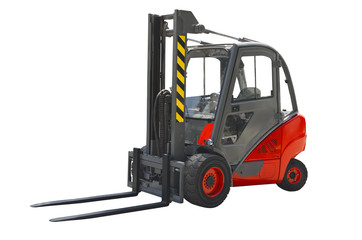 Forklift isolated on a white background