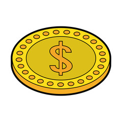 Money coin cartoons vector illustration graphic design