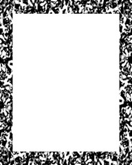 White Frame with Decorated Borders
