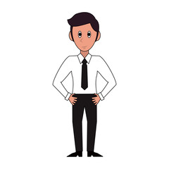 Businessman with suit cartoon vector illustration graphic design