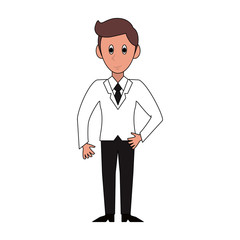 Businessman with suit cartoon vector illustration graphic design