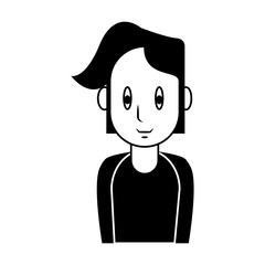 Young man cartoon vector illustration graphic design