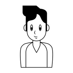 Young man cartoon vector illustration graphic design