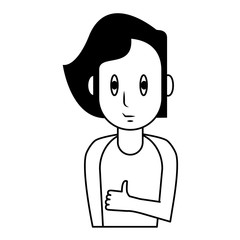 Young woman cartoon vector illustration graphic design