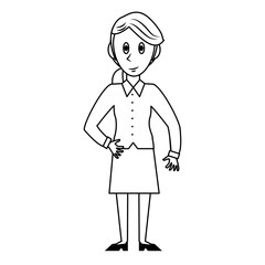 Business woman cartoon vector illustration graphic design