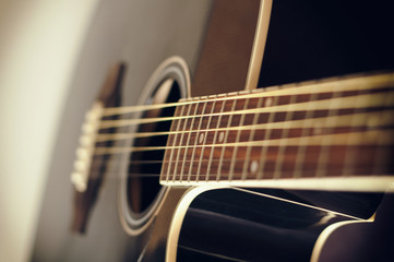 Fototapeta premium black acoustic guitar