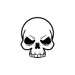 Skull Bones Head Line Vector