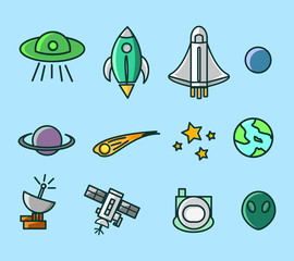About Space Icon Set