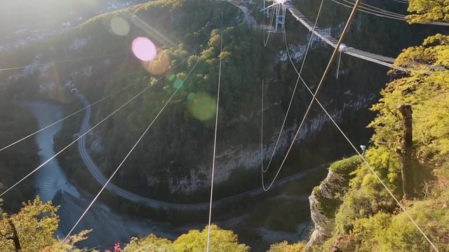 Unique SKYPARK AJ Hackett Sochi, Ahshtyrskaya gorge in the Mzymta river valley