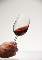 Smooth red wine surface