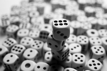 a lot of dice, the texture of the game concept